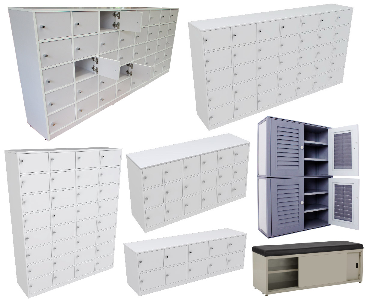 ชั้นวางรองเท้า ตู้เก็บรองเท้า มีประตูปิด (โครงสร้างหลักไม้ PLASTWOOD, พลาสติก, เหล็ก)  